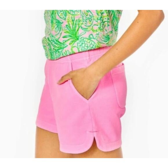 Lilly Pulitzer Kylar Knit 5” Inseam Pink Terry Pull On Beach Lounge Shorts XXS** - Picture 8 of 16